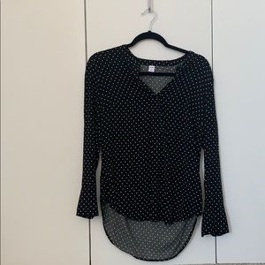 Never worn: long sleeved polka dot work shirt